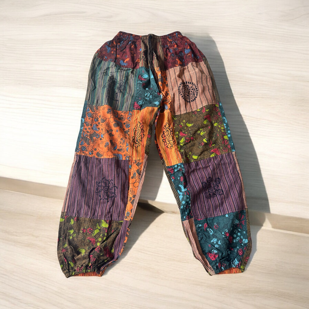Vibrant Boho Pants | Wide-Leg Printed Pants | Yala Cotton