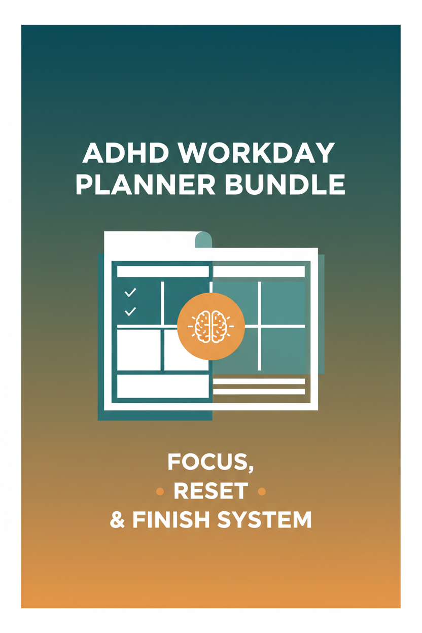 ADHD Workday Planner Bundle Cover