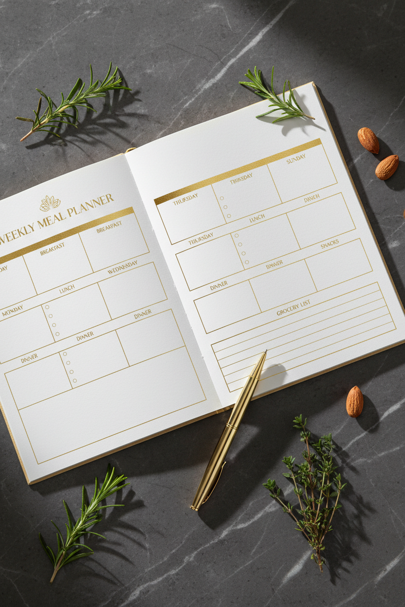 Flat Lay Meal Planner
