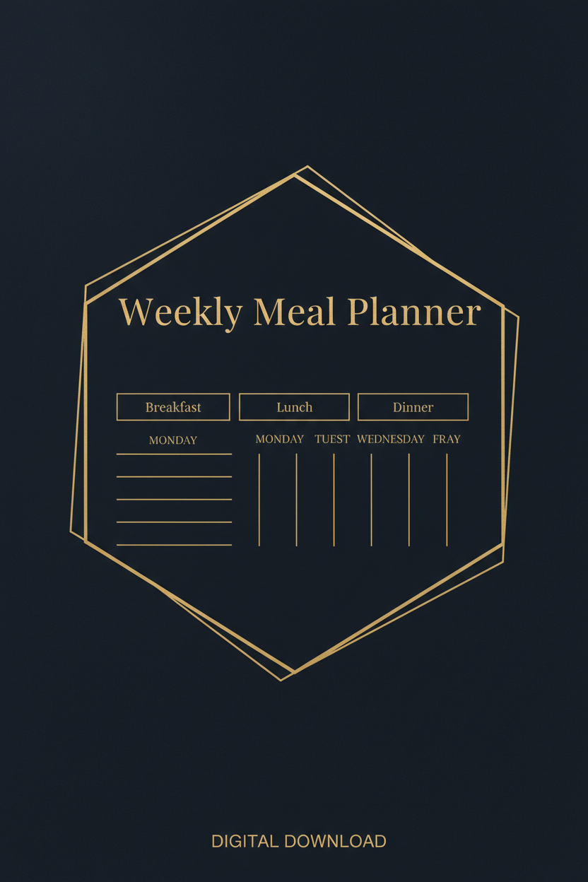 Minimalist Cover Meal Planner