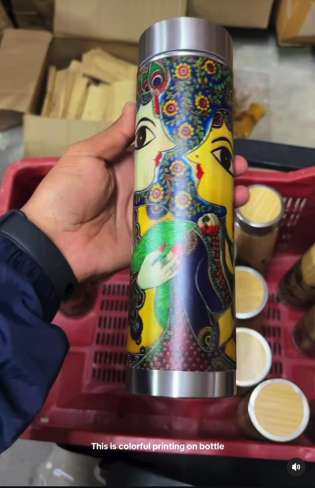 Custom Engraved Bamboo Water Bottle