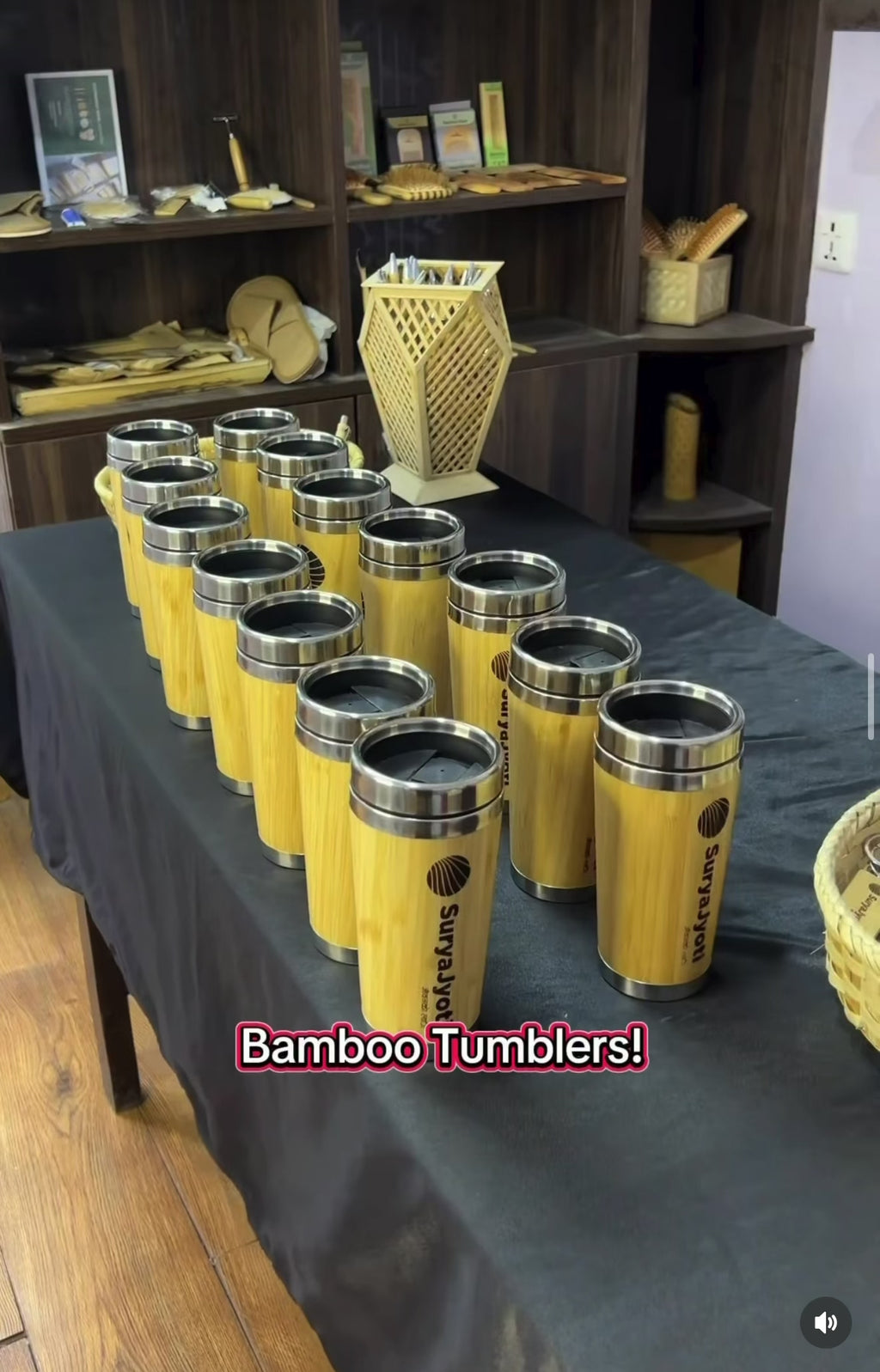 Custom Engraved Bamboo Coffee Mug | Cup | Tumbler — Hot & Cold