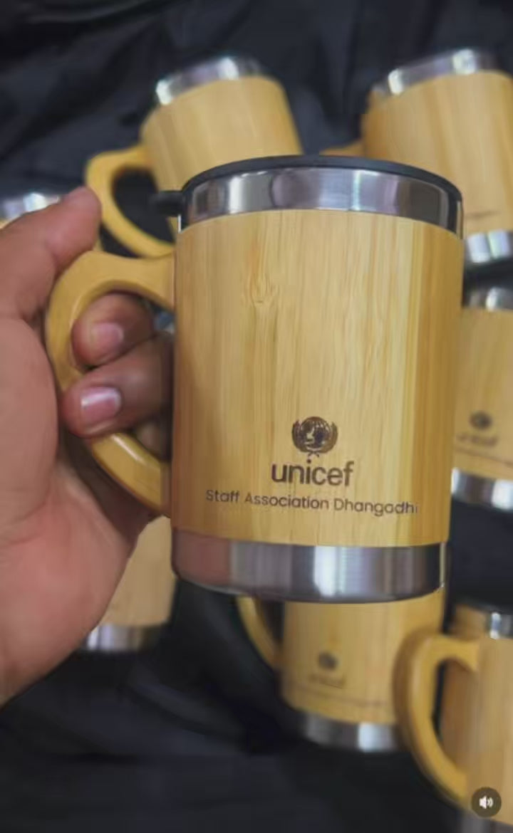 Custom Engraved Bamboo Coffee Mug | Cup | Tumbler — Hot & Cold