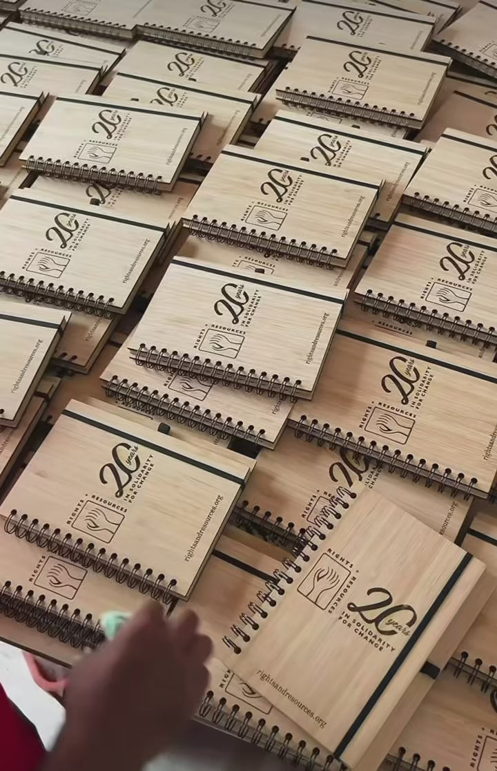 Custom Engraved Bamboo Notebook A5