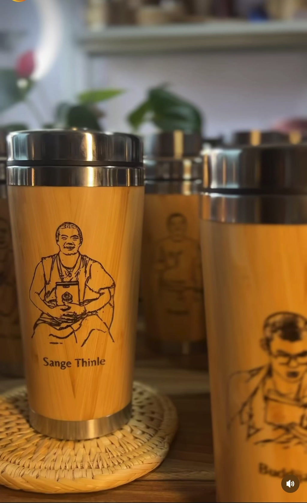 Custom Engraved Bamboo Coffee Mug | Cup | Tumbler — Hot & Cold