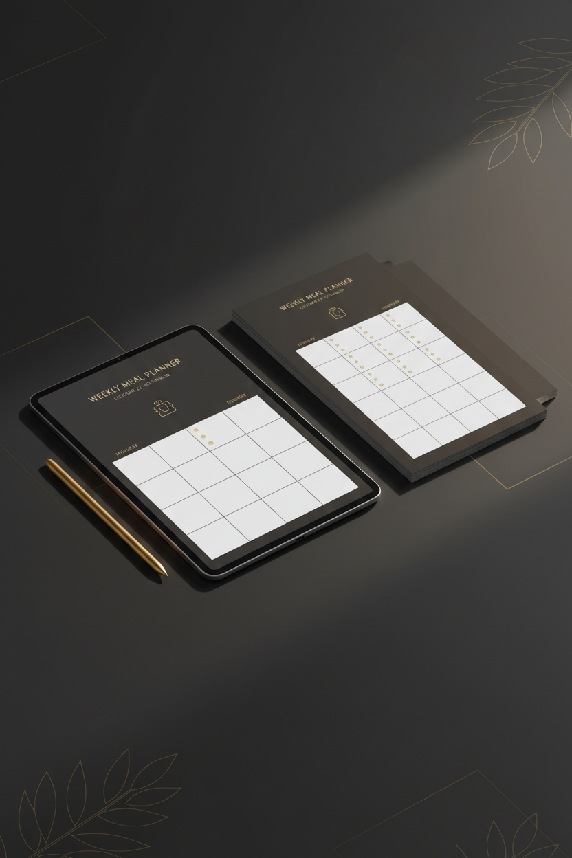 Tablet Mockup Meal Planner