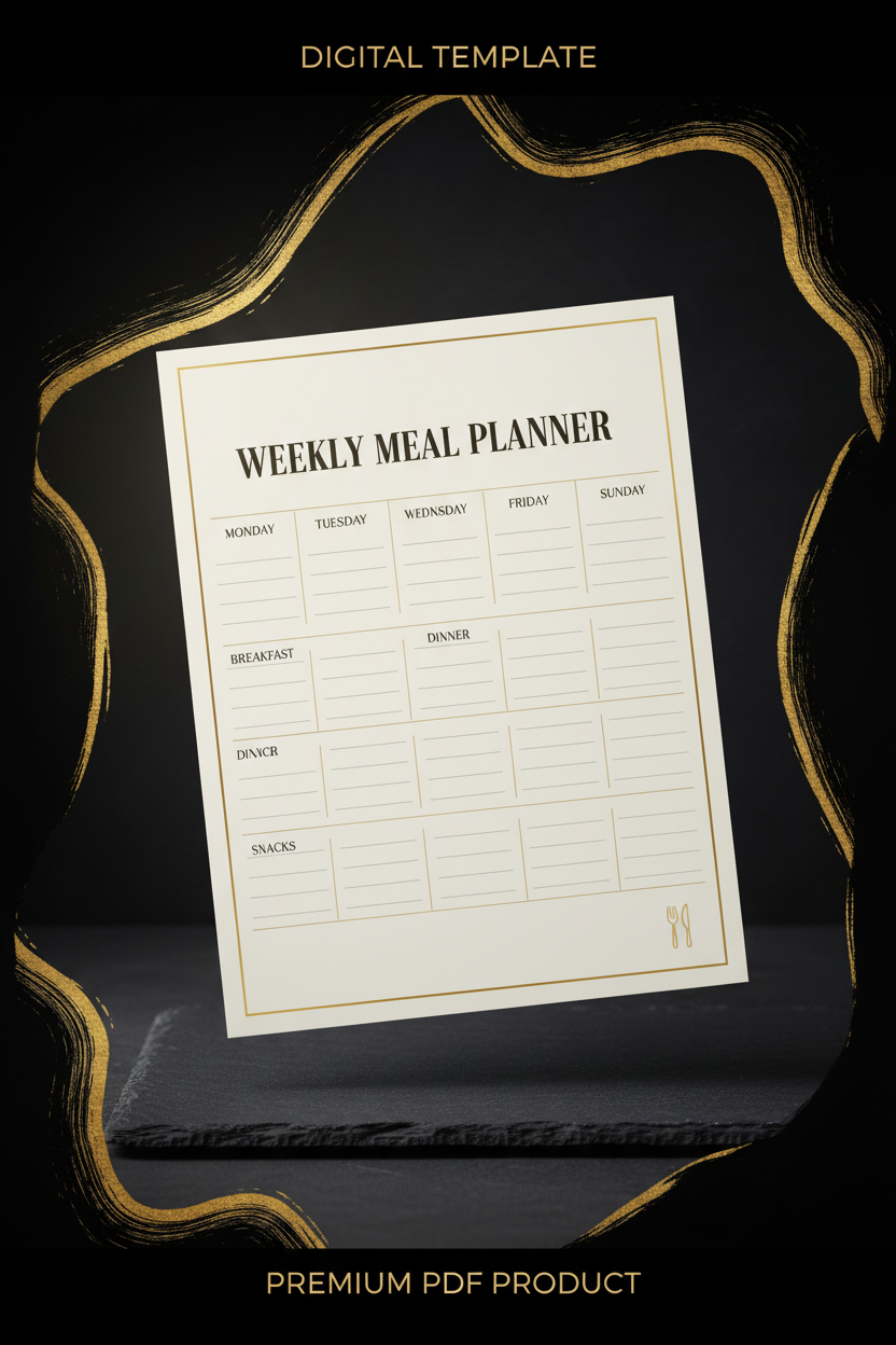 Weekly Meal Planner Cover Image